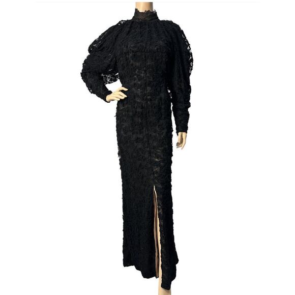 Chanel Fall 2018 Black Lace Maxi Dress Sz. 50 - Picture 1 of 9